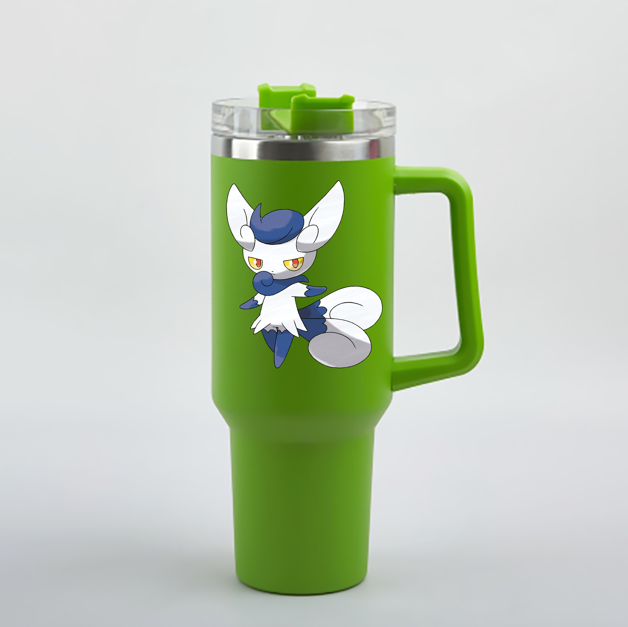 （画像用） ポケットモンスター Pokémon 1200mL車用タンブラー - クリスタルステッカー（プラスチックストロー付き）